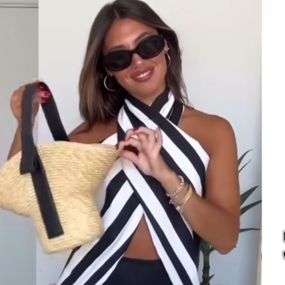 🦋 BLOGGERS FAVORITE 🦋 NWT ZARA RAFFIA BASKET BAG - Picture 9 of 15